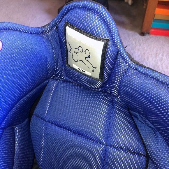 VAUGHN VELOCITY V6 HOCKEY PANTS LEG PADS BLACK BLUE JUNIOR YOUTH SZ SMALL/MEDIUM - Picture 6 of 8